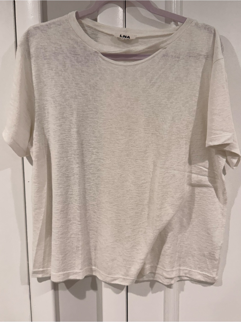 LNA White Short Sleeve Tee
